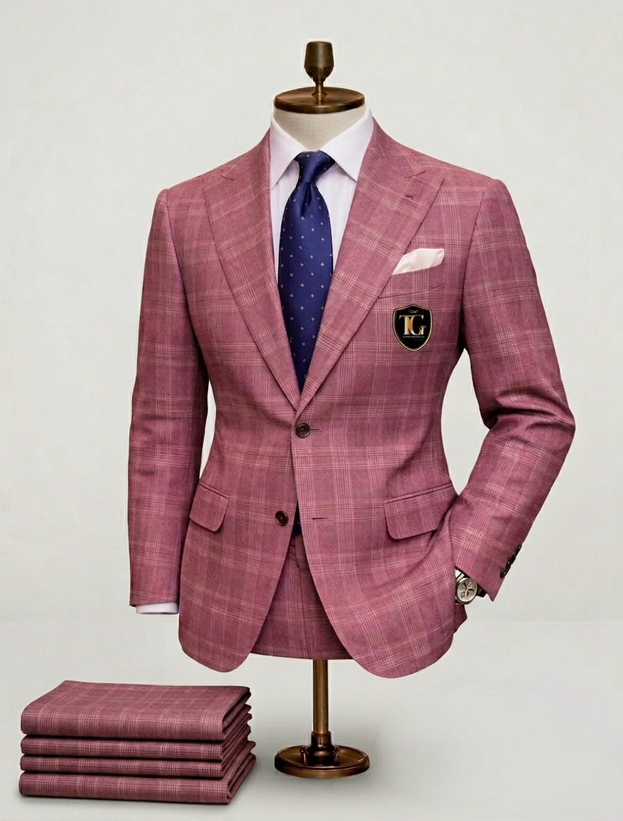 Rose Windowpane Check Suit