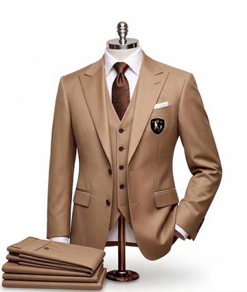 Camel Three-Piece Suit