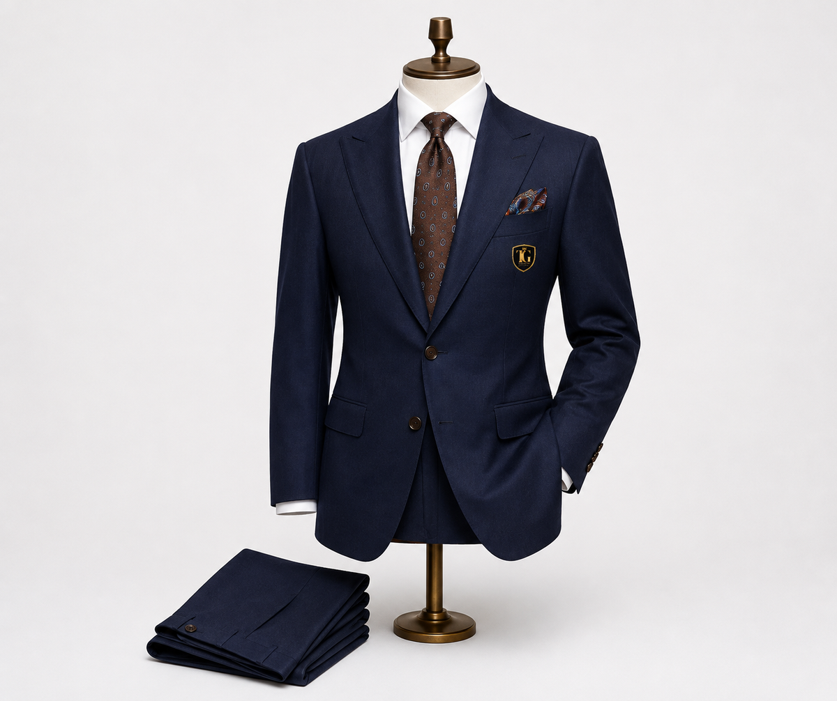 1990 Navy Peak Lapel Suit