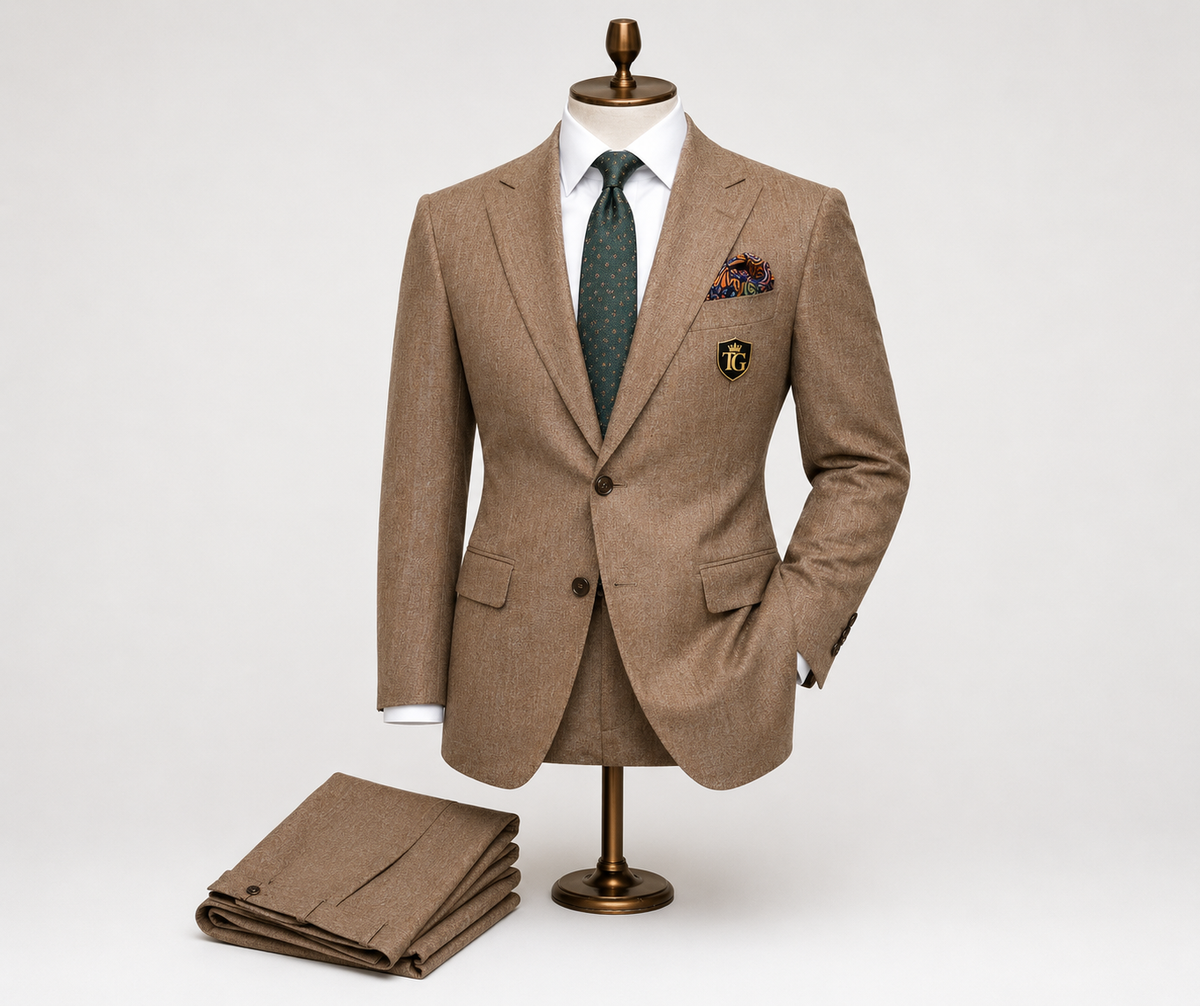 1963 Tobacco Textured Suit