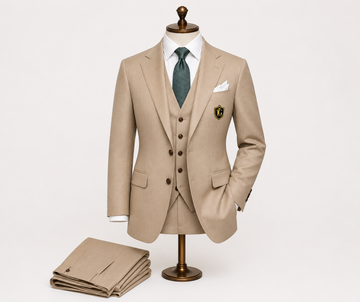 1990 Khaki Three-Piece Suit