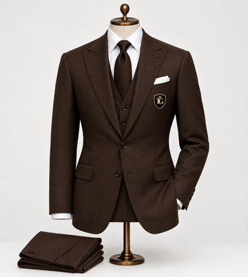 1990 Espresso Three-Piece Suit