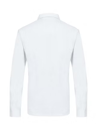 Chess Shirt in White (Long Sleeve)