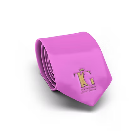 Just Tailored Solid Pink Tie with Handkerchief
