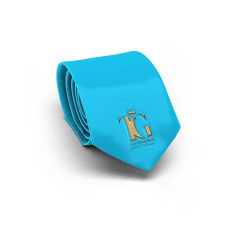 Just Tailored Solid Light Blue Tie with Handkerchief