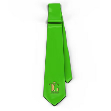 Just Tailored Solid Green Tie with Handkerchief