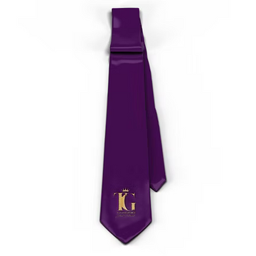 Just Tailored Solid Purple Tie with Handkerchief