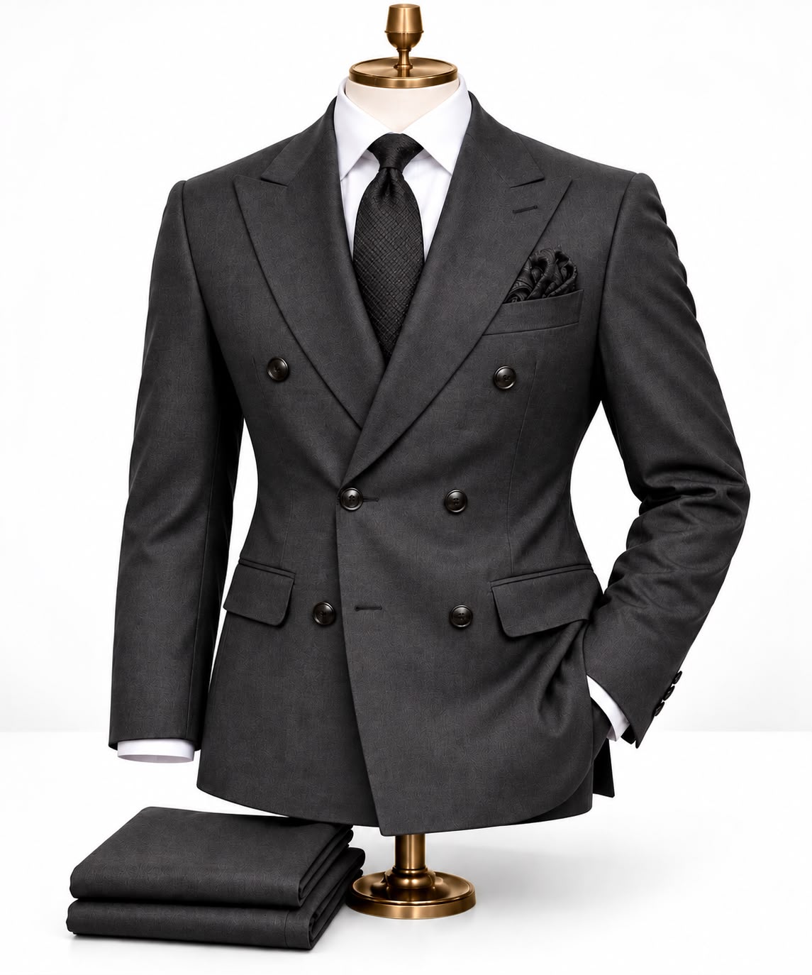 1939 Charcoal Double Breasted Suit